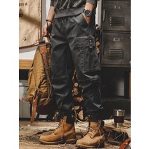 알파인텐트 경량 방수 비박 텐트 DEEPTOWN-테크웨어 카고 남성 코튼 드로스트링 전술 조깅 스웨트팬츠 힙, 01 Black_01 M