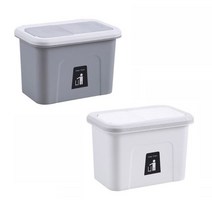 민스리빙 1+1 걸이식 음식물 쓰레기통 뚜껑 싱크대휴지통, 소(뚜껑★그레이)+소(뚜껑★화이트)