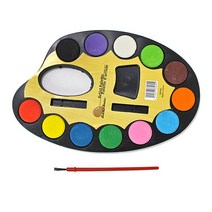 핸디몰 민화 나무보석함만들기(까치호랑이/모란도) DIY, 고체물감 파렛트(12색)+붓