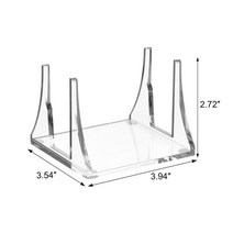 선반 모니터 다이 원목 받침대 강화유리 높이조절 usb 서랍형 2단 듀얼 스탠드 메탈 컴퓨터 높은 노트북 테이블 아크릴 데스크탑 스토리지 브래킷 라우터 박스 랙 홀더 액세서리, 투명한