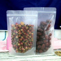 다빛코리아 스탠드 지퍼백 소분 봉투 비닐팩 투명 육수 보관 스탠딩 음료팩, 20cmX30cm+5.5cm (50+5장)