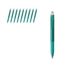 유니볼 RE 지워지는 겔잉크 볼펜 0.5mm, 그린, 10개