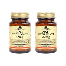 Solgar 솔가 Zinc Picolinate 22mg 100 Tablets Zinc Picolinate 22mg 100 Tablets, 2개
