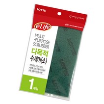 롯데 다목적 수세미 소 1P 10x0.7x15cm 설거지용 주방_230916EA, 쿠팡 1, 쿠팡 1