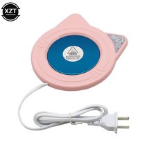 밀크글라스 머그워머 곰돌이 머그컵 온열 컵워머 인덕션 무선 사무실 보온 귀여운 휴대용 컵 따뜻한 가제트, 01 Pink