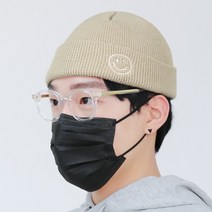 팸드님 골지 남녀공용 숏 비니 이모티콘 스마일 자수 모자