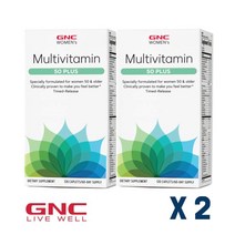 GNC 우먼스 울트라메가 50세 이상 여성 Womens Ultra Mega 50 Plus 120정 2병, 2팩