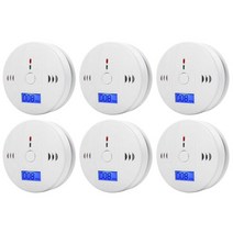 가정용 캠핑용 일산화탄소 경보기 측정기 co sensor 감지기 고감도 co 감지기, 6개