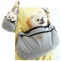 편한공간 충분한수납 반려슬링백 회색L 야옹이 외출 비숑 개