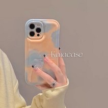 아트 수채꽃 유화그림 적용 사과아이폰 13PROMAX 폰케이스아이폰 1211 여성 부드러운케이스, 에어쿠션 IMD 수채꽃 유화그림 오렌, 사과아이폰 12promax