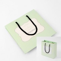종이쇼핑백 그린 20x20cm 미니쇼핑백 미니종이가방 무지쇼핑백 크라프트상자 선물용쇼핑백 도시락쇼핑백 선물종