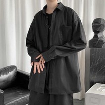 생활공작소 20대 남자 데일리 오버핏 코튼 셔츠 가을 남방 코디