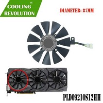 gpu vga 쿨러 그래픽 gtx1080 gtx980ti gtx1060 gtx1070 팬 asus strix gtx 1080980ti10601070 비디오 카드 냉각 시스템, 4핀