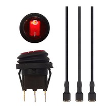 광전 12v 1단 LED 23mm 배선타입 원형 방수 매립형 락커 토글스위치 KDE-02