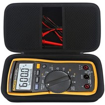 Elonbo Fluke 117 115 116 114 113 디지털 멀티미터용 휴대용 케이스 전기 기사용 멀티미터 여행용 홀더 메시 포켓 교체 테스트 리드 세트에 적합 와이어 케이블, Black