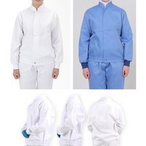 HACCP 식품가공공장 쾌적착용 위생복 상의 식품공장 푸드웨어 해썹, M, 블루