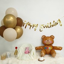 재미제이 해피벌스데이 해피베어 곰돌이 생일파티3종세트 어린이생일파티