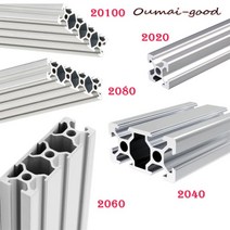 어닝레일 1pcs 2040 T/V-슬롯 알루미늄 합금 프로파일 CNC 3D 프린터 부품 용 유럽 표준 선형 레일, 07 400mm_07 2080 T-slot