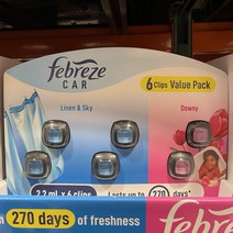 페브리즈 차량용 방향제 다우니 2.2ml 6개