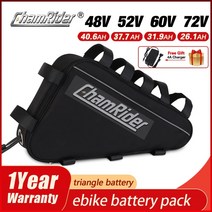 18650 셀 52v 배터리 48v ebike 배터리 72v 삼각형 배터리 20ah 30ah 40ah 대용량 2000w 슈퍼 강력한 bafang chamrider, 협력사, 삼성 52V37.7AH