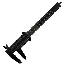 0-150mm ABS 플라스틱 버니어 캘리퍼스 내경 및 외경 측정 도구 구경 쥬얼리 측정 눈금자 Trammel, Black
