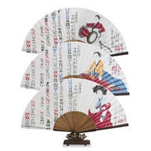 [박씨상방] 수공예 실크접부채(미인도)-부채집+매듭, COLOR:미인도장구, 단품