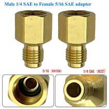 부속자재 건축 홈 개조 R410A 컨디셔너 어댑터 퀵 커플 링 1/4 SAE 5/16 냉매 커넥터 액세서리 용, [01] 1Pcs R410