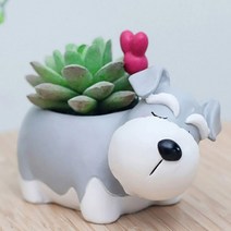 ROOGO 루고 화분 잠자는 강아지 슈나우저