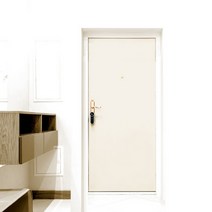 현대엘엔씨 인테리어필름 아파트 현관문 시트지 세트 122cm x 250cm, 연한버터색(S127)
