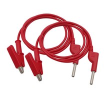 4mm 바나나 플러그 테스트 리드 악어 클립 2 개 전자 클램프 커넥터 멀티미터 Diy, [01] 2Pcs Red
