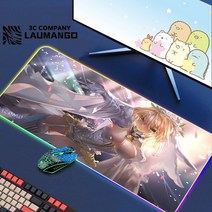 에픽 세븐 Rgb 마우스 패드 게이머 키보드 매트 책상 애니메이션 카펫 Pc 빅 게임 캐비닛 확장, 16 GG002317_03 RGB300x350x3mm