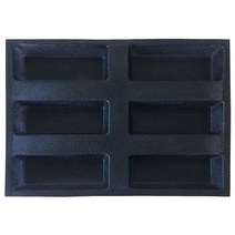 빵 형태 사각형 영국 빵 금형 코팅 섬유 유리 격자 시트 핫도그 금형 사각형 빵, 검정, 하나