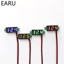 0.28 인치 DC LED 디지털 전압계 0-100V 전압 측정기 자동 자동차 모바일 전원 전압 테스터 감지기 12V 빨, 03 DC 0-100V Green