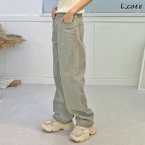 엘케이트 여자 청바지 LARP017 친환경 데님 컬러풀 와이드 팬츠