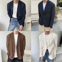 남자 린넨 자켓 남성 여름 블레이저 정장 콤비 테일러드 캐주얼 마 마이 하객룩 빅사이즈