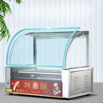 업소용 핫도그 기계 소시지 굽기 온도 조절 회전 보온, 튜브 10개 + 경첩도어 + 수납선반