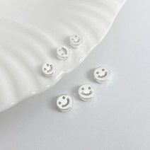 [DP3-035] 실버 부자재 스마일 납작 펜던트 팔찌만들기 DIY 재료 silver 925