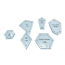 300Pc ASSROTED 아크릴 템플릿 퀼팅 패치워크 조각 공예 봉제용, 라이트 블루