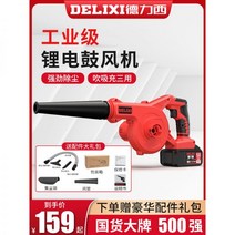 집진기 국소배기장치 목공용 분진 산업용 싸이클론 Delixi 송풍기 충전식 소형 리튬 전기 헤어 드라이어 고전력 이중 용도 컴퓨터, 경제적인 3중 2.0Ah 배터리 1회