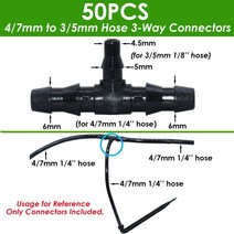 비닐하우스 자재 하우스용 비닐 클립 커넥터 온실 드립 관개 4-way 35mm 드립, ksl01-195-50pcs