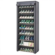 다층 간단한 신발 캐비닛 공간 절약 부직포 보관 정리 선반 스탠드 홀더 가구 홈 현관 랙, 9L