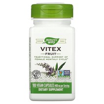 Natures Way 바이텍스 열매 400mg 베지 캡슐 100정, 100개
