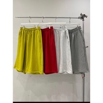 고룩 쭈리 버뮤다 팬츠 봄 여름 남녀공용 와이드핏 프리미엄 원단 팬츠 4color