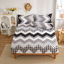 라지킹침대 Winter Bed Cover Polyester Fitted Sheet King Queen Size Bedspread All-around Elastic Rubber Ba, [05] Pillowcase 48x74cmx2, [23] 23