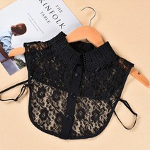 자수 펀칭 레이스 블라우스 카라 레이어드 카라 페이크 카라