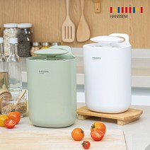 한샘 진공 음식물 쓰레기통 가정용 3L, 올리브, 없음