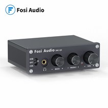 헤드폰앰프 Fosi Audio Q4 미니 스테레오 USB 게이밍 DAC 헤드폰 앰프 가정용/탁상용 전원/액티브 스피커, 한개옵션0
