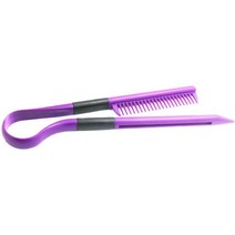 유용한 헤어 스트레이트닝 살롱 브러시 1 개 미용 도구 집게 여성용 스타일링 스트레이트너, [01] Purple