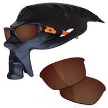 RockShell Oakley Flak Jacket 선글라스 교체용 편광 렌즈 Gt Silver Mirrorfirm Geekpolar One Size