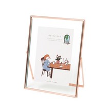 아트박스 로즈골드 메탈액자(4*6) (18001611), 옵션선택:본품